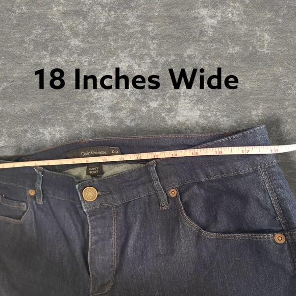 Calvin Klein Women's Curvy Boot Jeans Size 32/14 - Picture 7 of 13